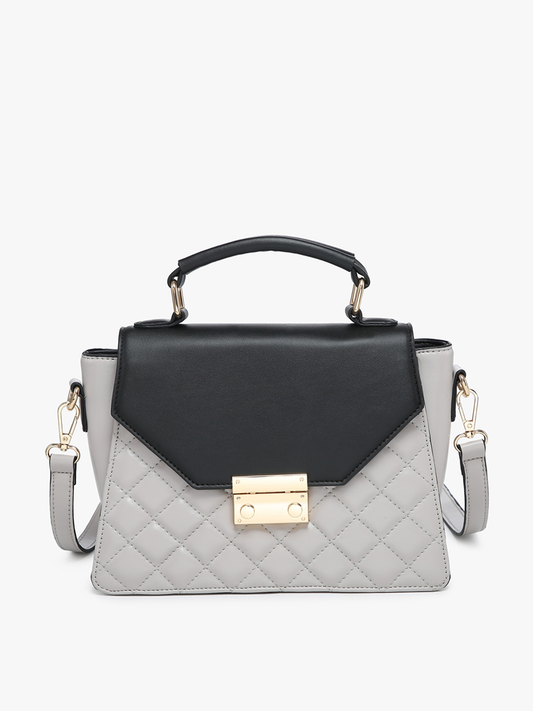 Lou Square Quilted Crossbody with Push Lock