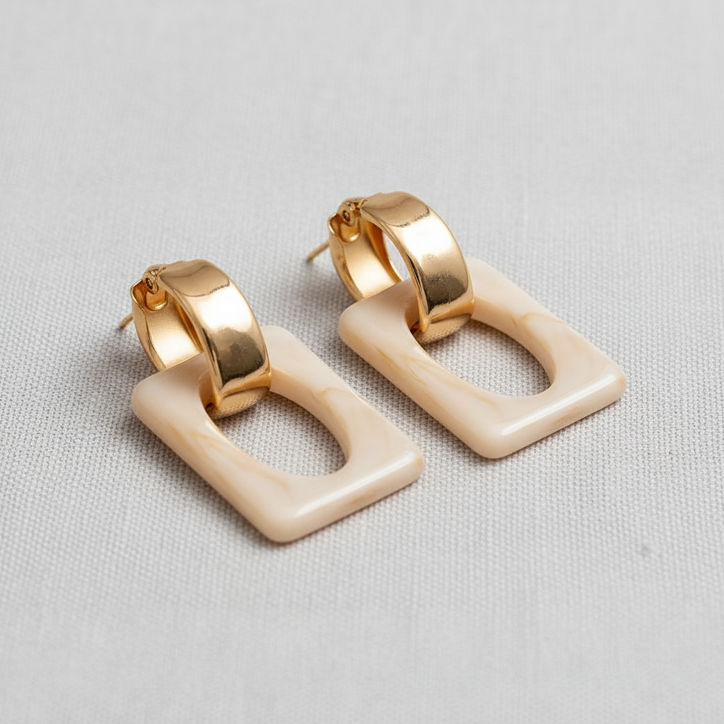 Geometric Square Hoop Earrings
