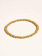 Perlisse Non-Tarnish Two Tone Beaded Bracelet-18K Gold Plated