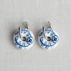 Porcelain Drop Earrings-Blue