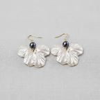Shell Drop Earrings-Pearl