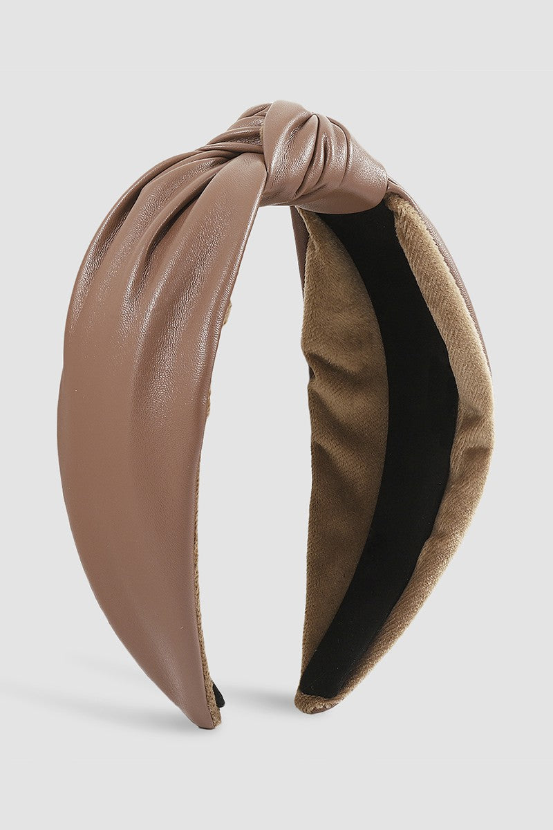 Leather Headband-Brown