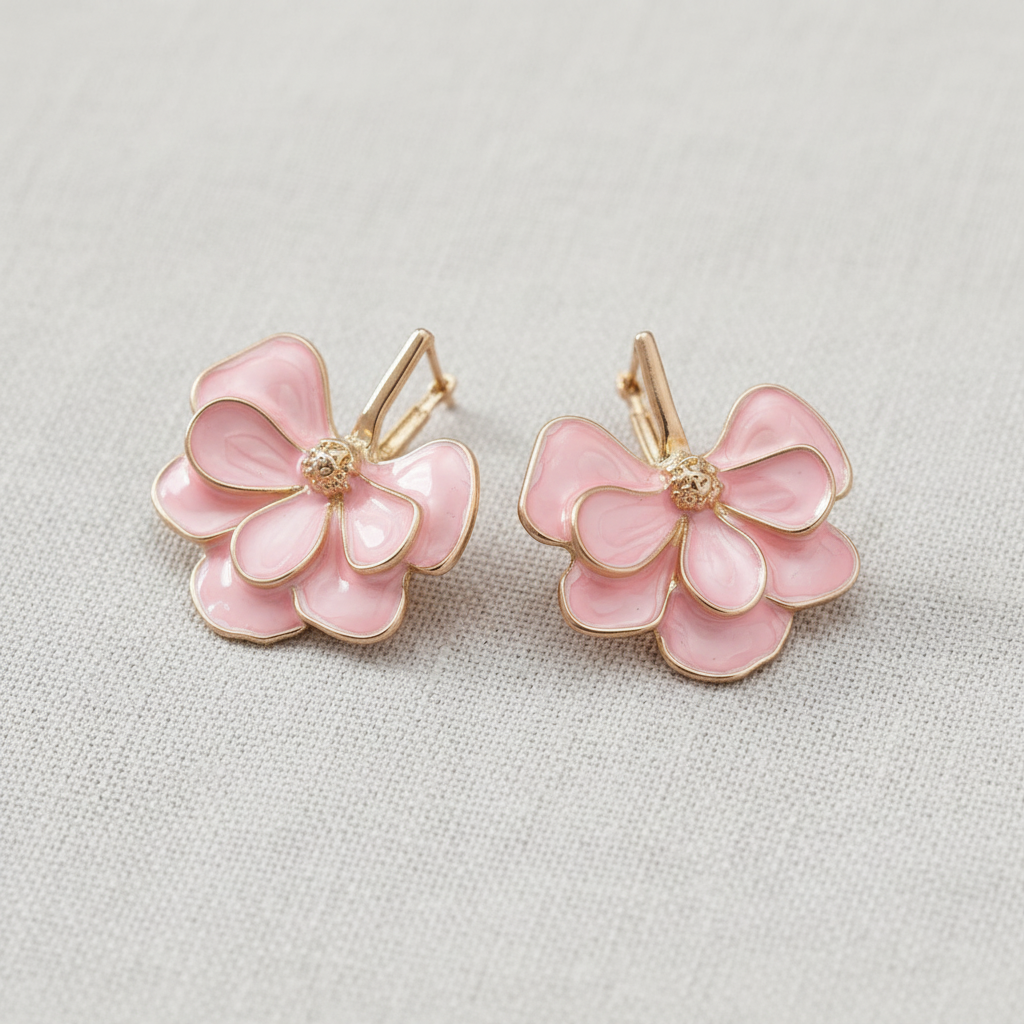 Ginkgo Leaf Double Layer Stud Earrings