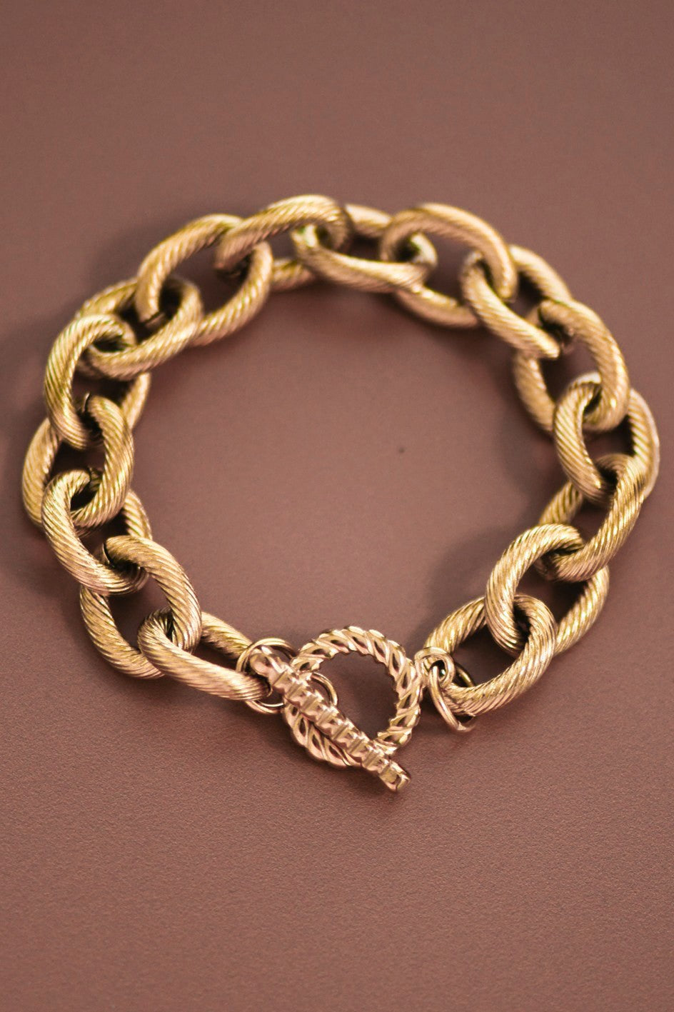 Sloane Chunky Chain Link Bracelet-18K Gold-Plated