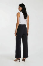 Jasmine Pleated Pants-Black Knit