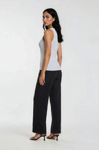 Jasmine Pleated Pants-Black Knit