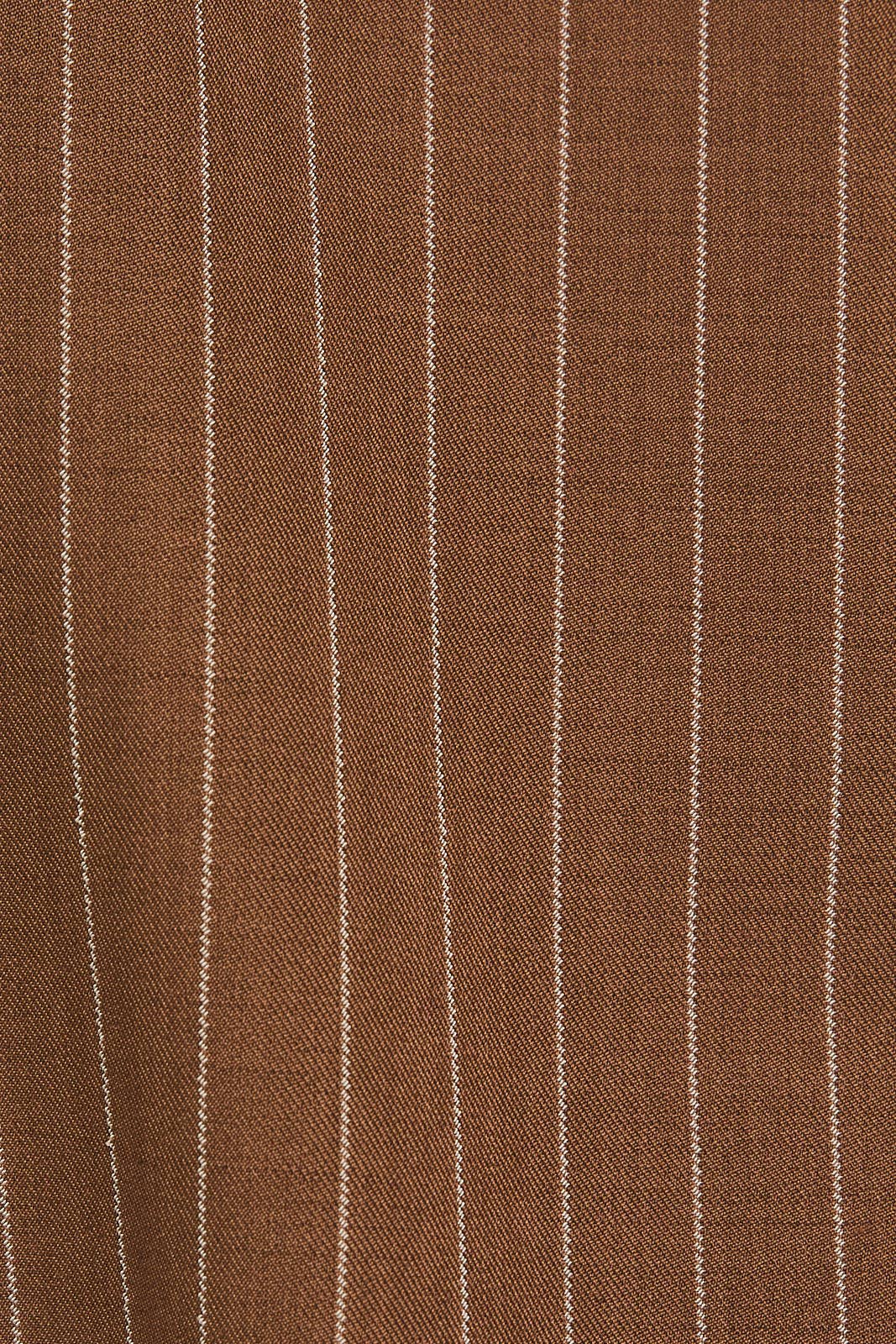 Ainsley Striped Button Dress-Brown White Flowy