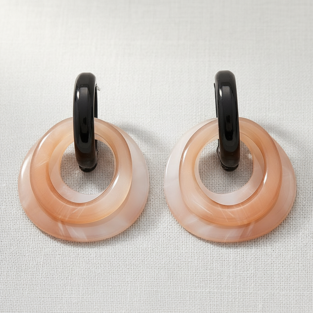 Vintage Interlocking Circle Earrings