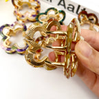 Colorful Flower Leopard Hair Clip-Multi