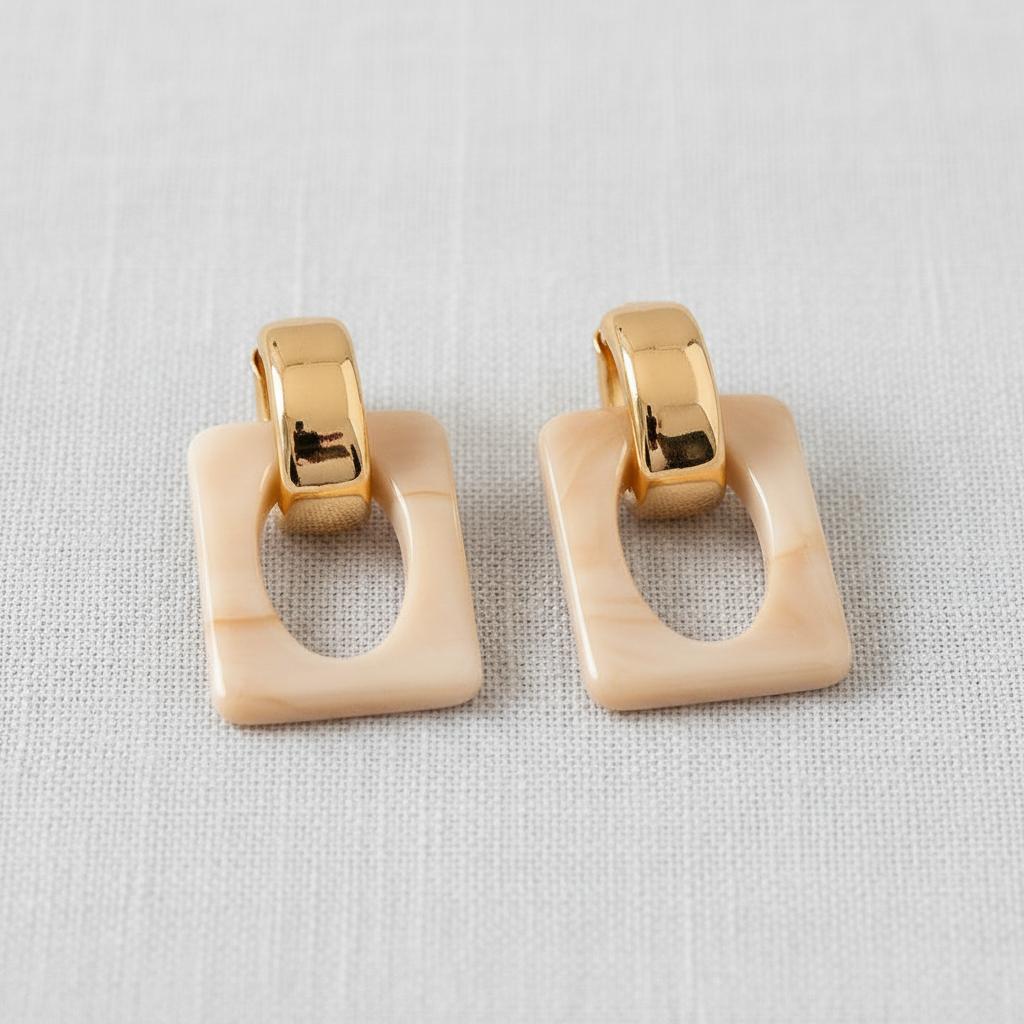 Geometric Square Hoop Earrings