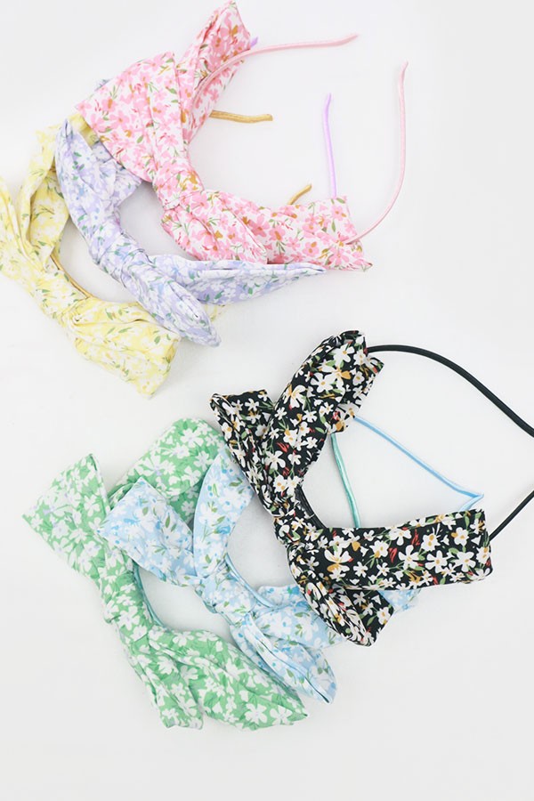 Floral Bow Headband - Erma Jean