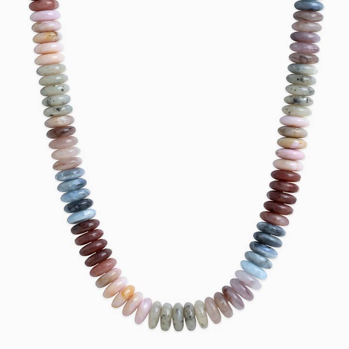 Colette Wide Marble Beaded Necklace-Dark Multi