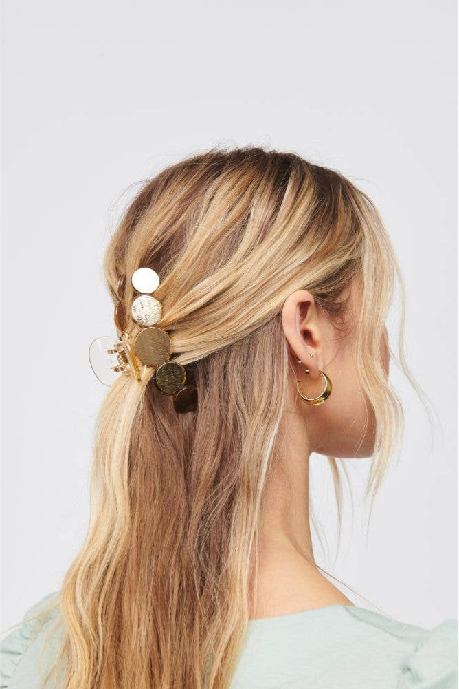 Metallic Disc Hair Claws