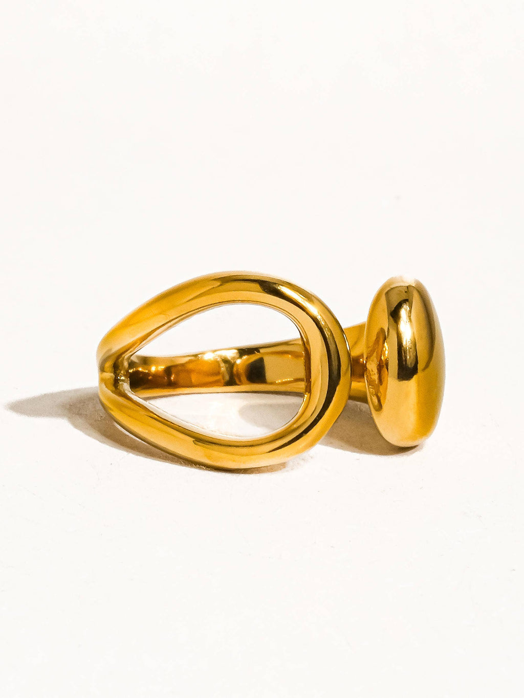 Florine Non-Tarnish Abstract Ring-18K Gold Plated