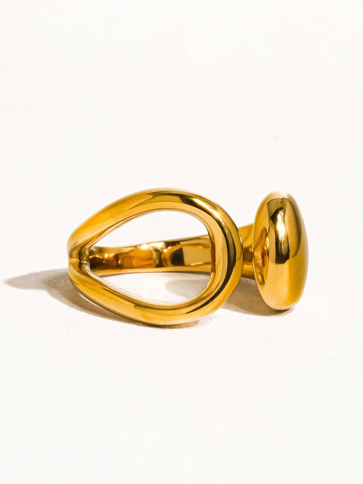 Florine Non-Tarnish Abstract Ring-18K Gold Plated
