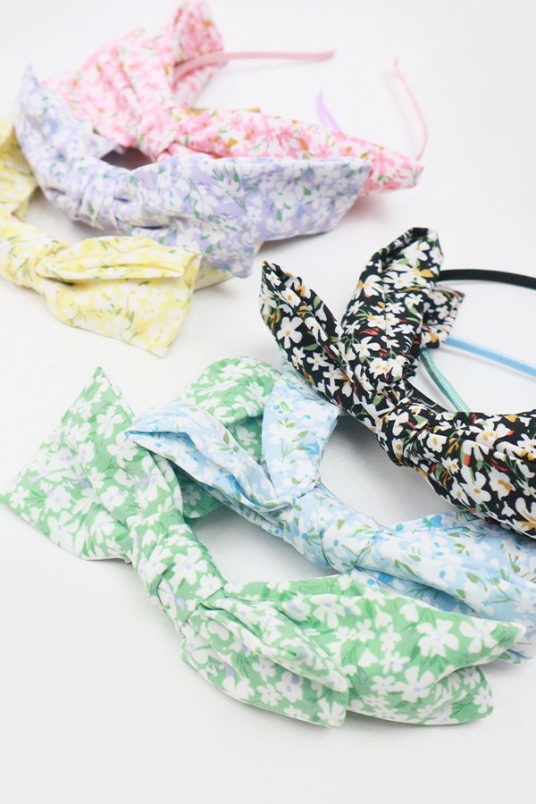 Floral Bow Headband - Erma Jean