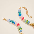 16 Inch Marbled Ombre Resin Bead Seaglass Necklace