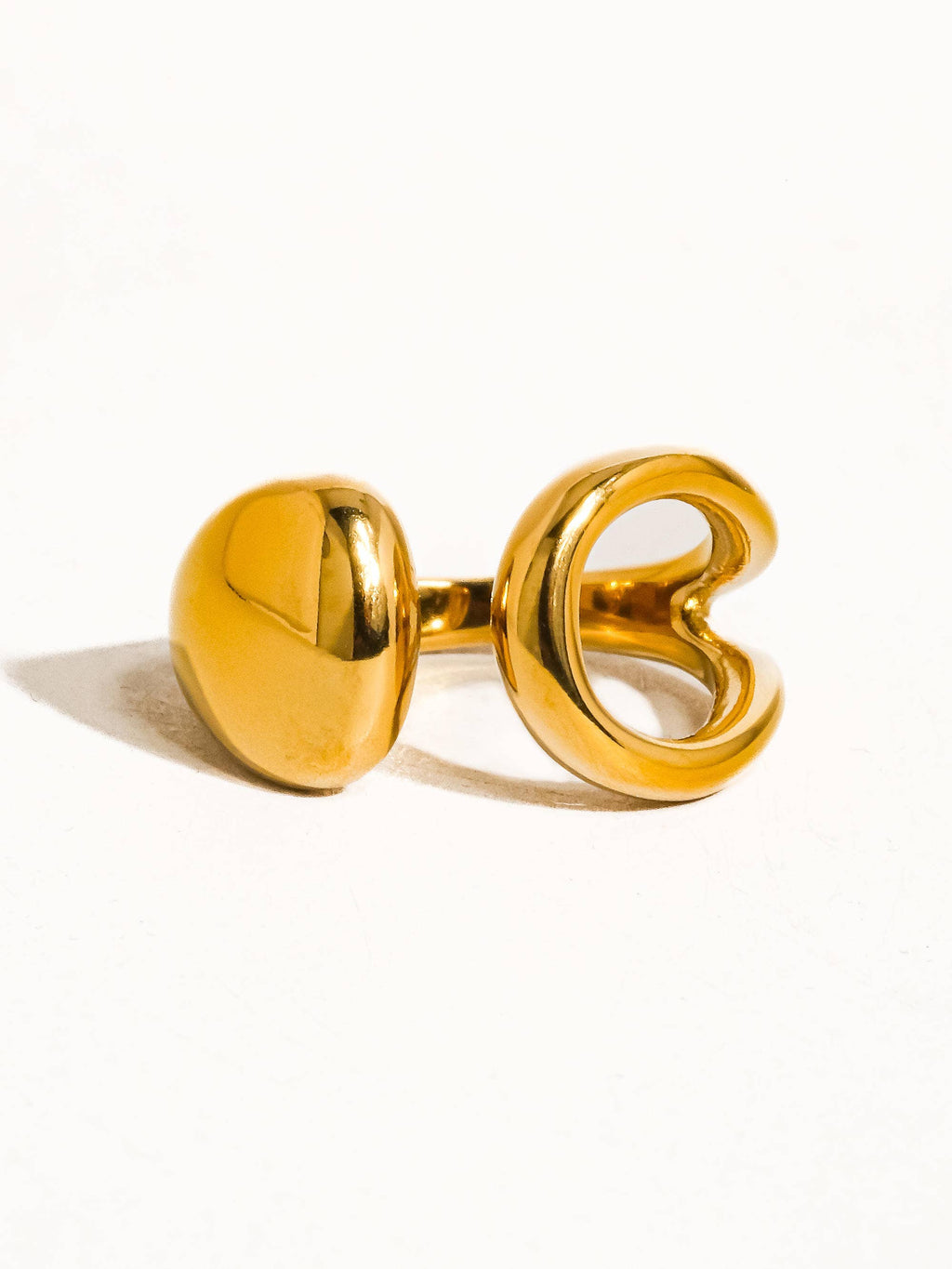 Florine Non-Tarnish Abstract Ring-18K Gold Plated