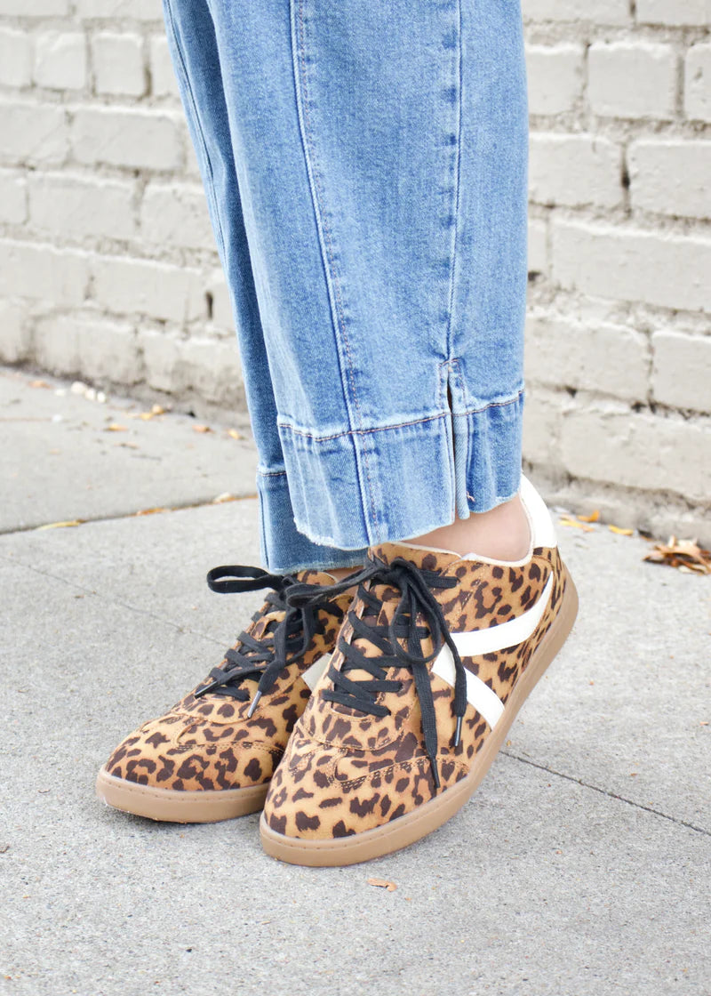 Galton Cheetah Sneakers-Brown Beige