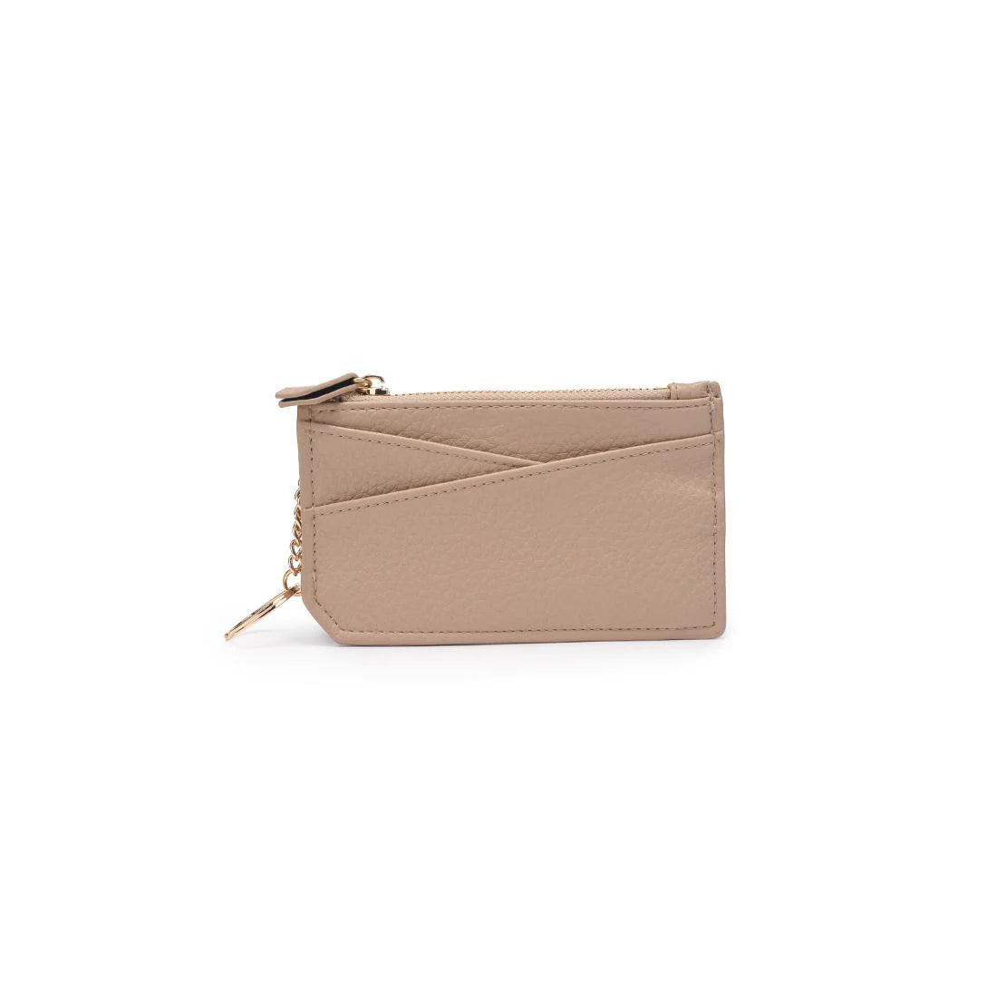 Adriana Card Holder-Natural Vegan Leather