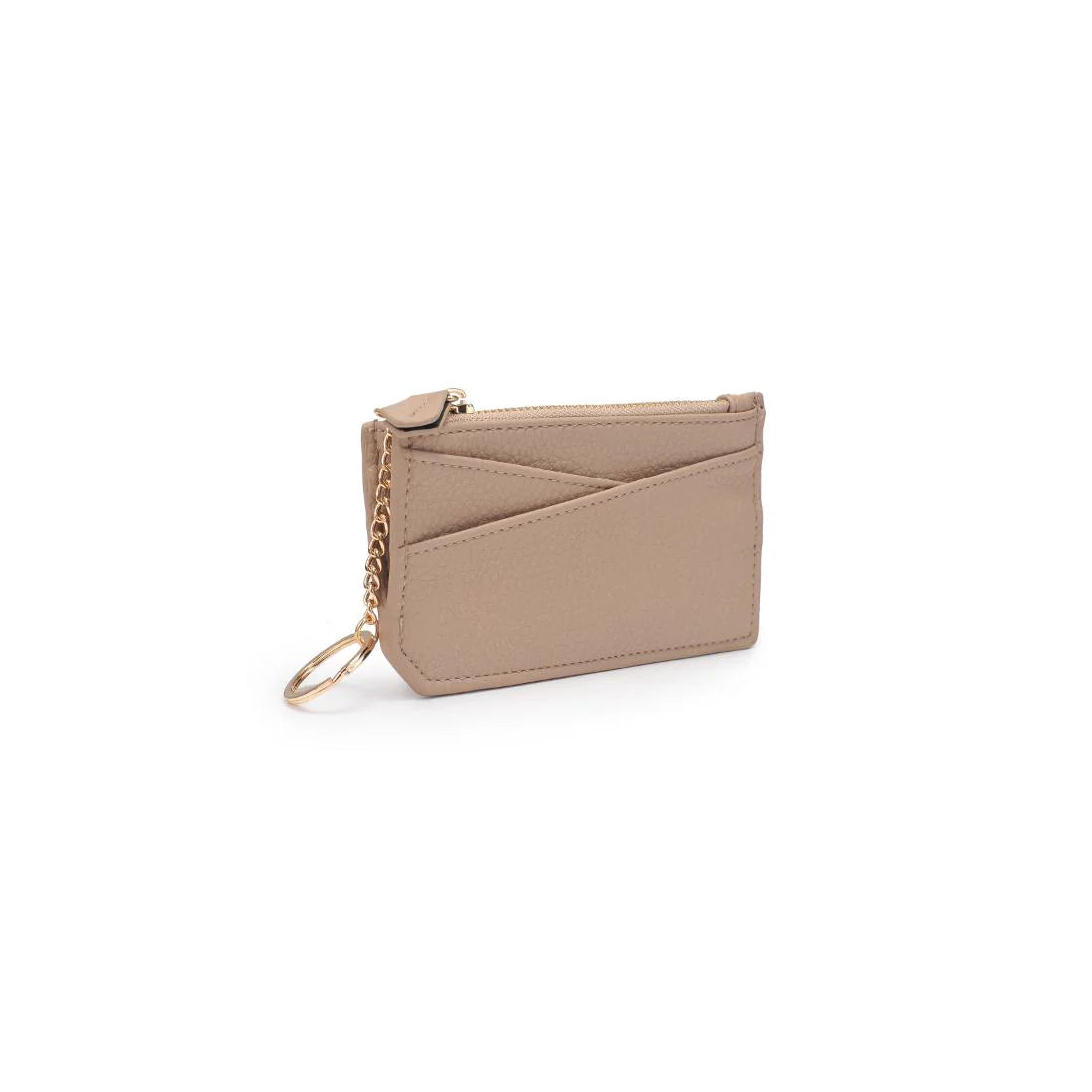 Adriana Card Holder-Natural Vegan Leather