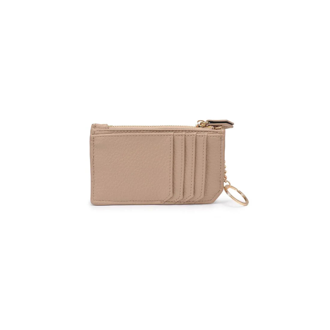 Adriana Card Holder-Natural Vegan Leather