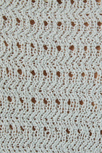 Close-up of a open weave pointelle knit design
