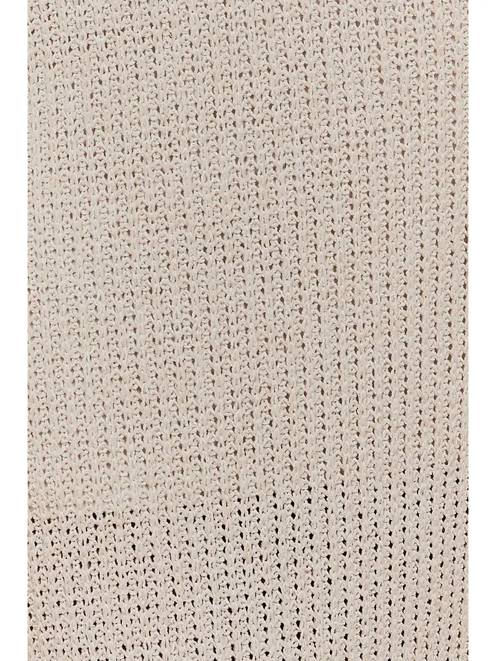 Irene Textured Knit Midi Skirt-Natural Knit