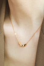 18k Non-Tarnish Square Bead Necklace