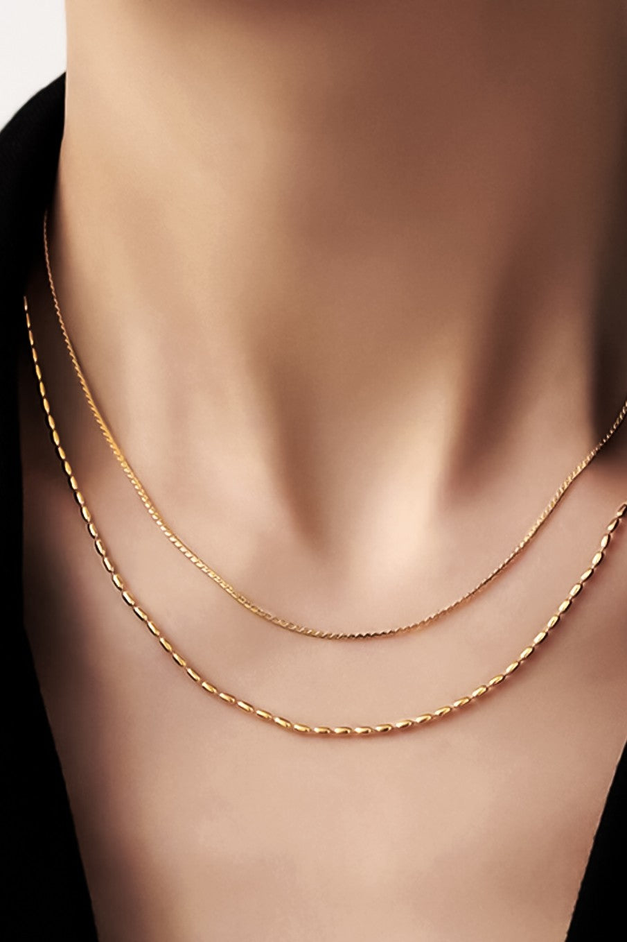 18k Non-Tarnish Multi Layer Chain Necklace