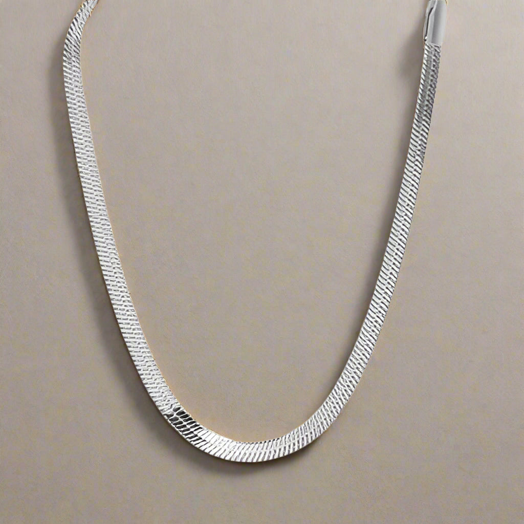 14K Non-Tarnish Snake Chain Bracelet-Silver