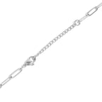 Silver necklace with lobster clasps and chain