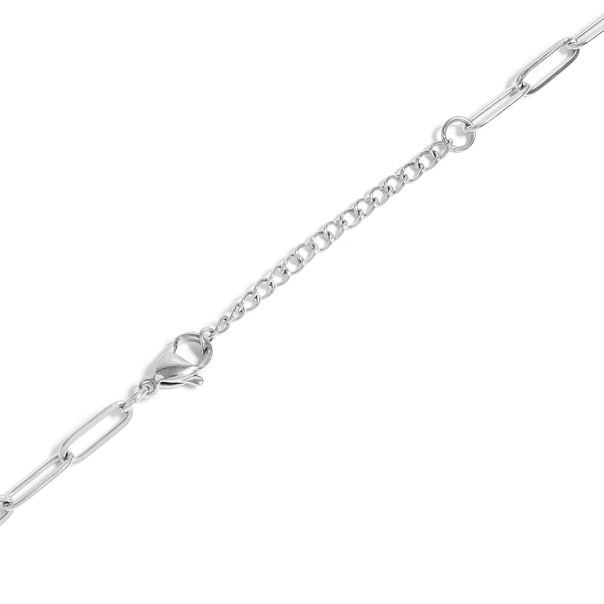 Silver necklace with lobster clasps and chain