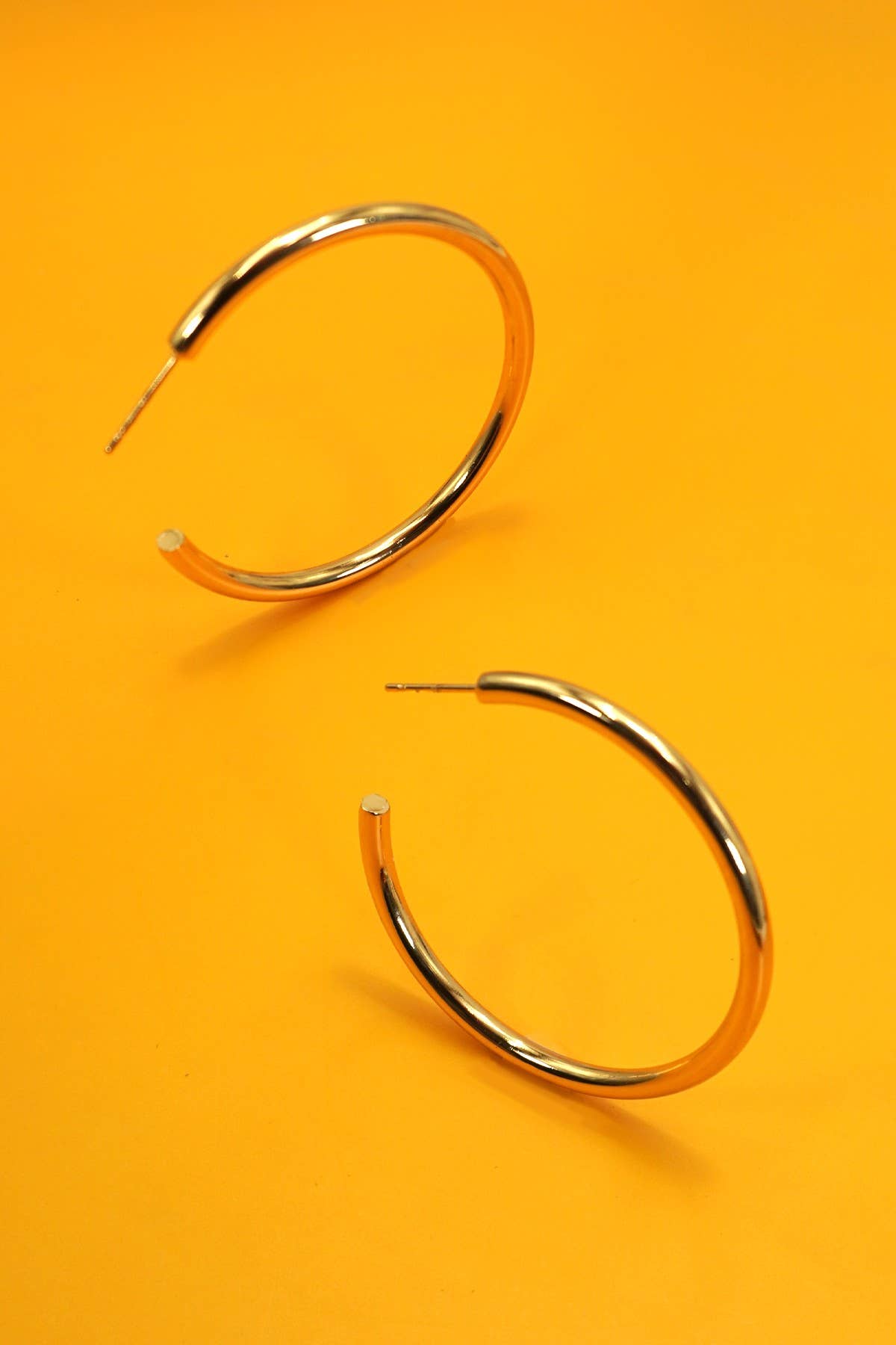 Non-Tarnish Hoop Earrings-18k Gold Plated