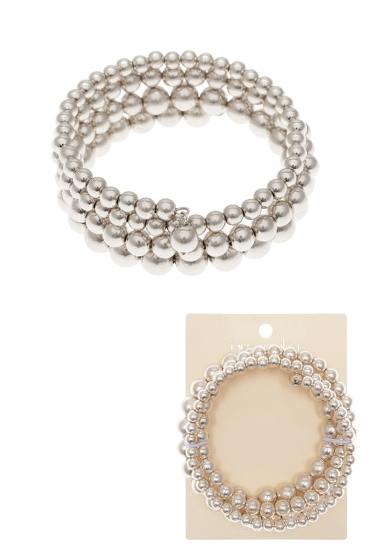 Coiled Ball Bracelet-Silver