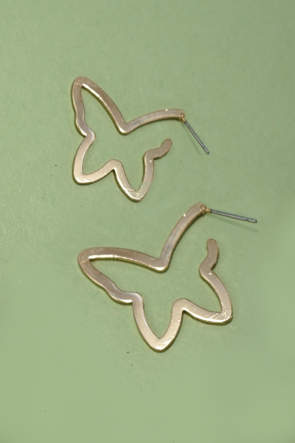 Butterfly Hoop Earrings-Radiant Gold