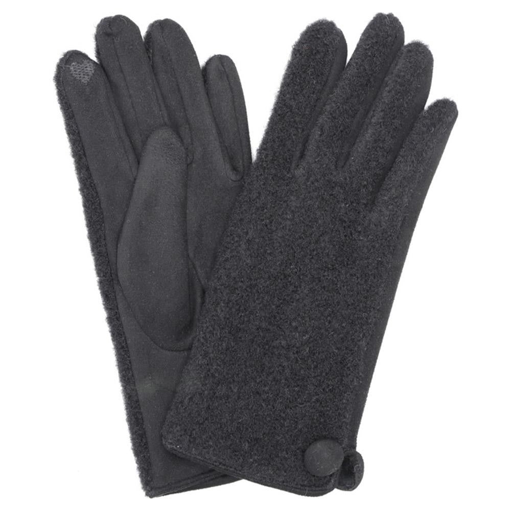Button Design Smart Touch Gloves