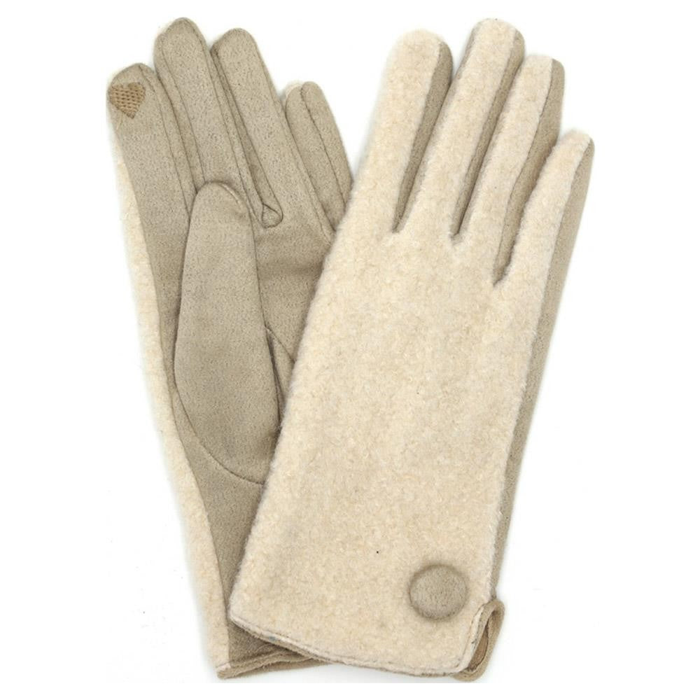 Button Design Smart Touch Gloves