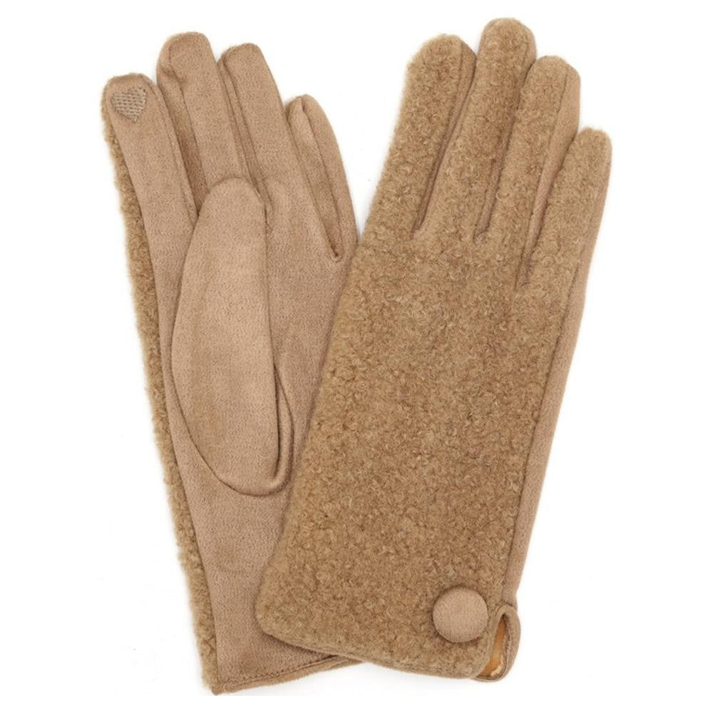 Button Design Smart Touch Gloves