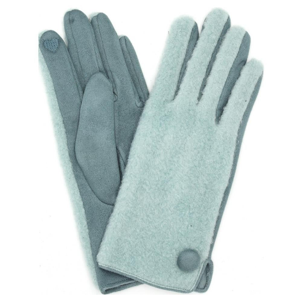 Button Design Smart Touch Gloves