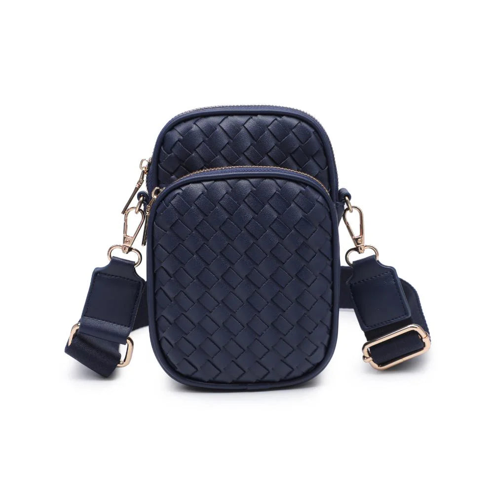 Vegan Leather Crossbody-Midnight Blue