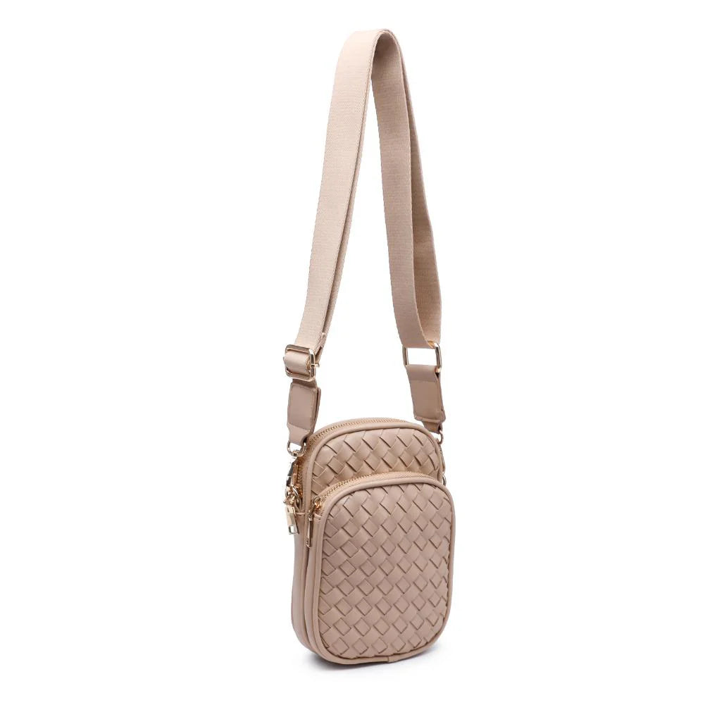 Vegan Leather Crossbody-Natural