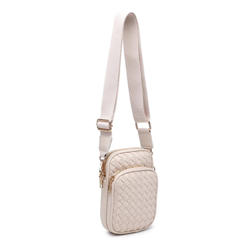 Vegan Leather Crossbody-Oatmilk