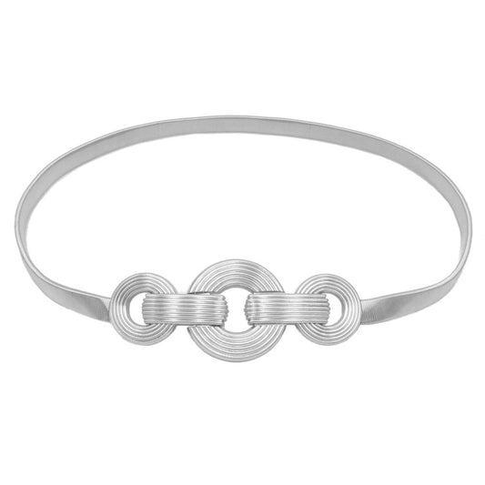 Circle Link Chain Belt-Silver