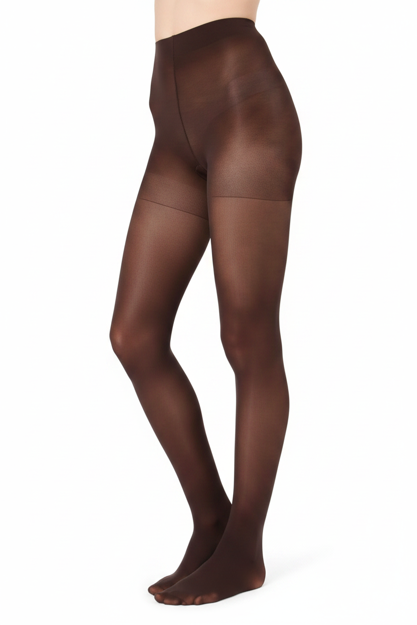 Control Top Tights-Dark Chocolate Opaque