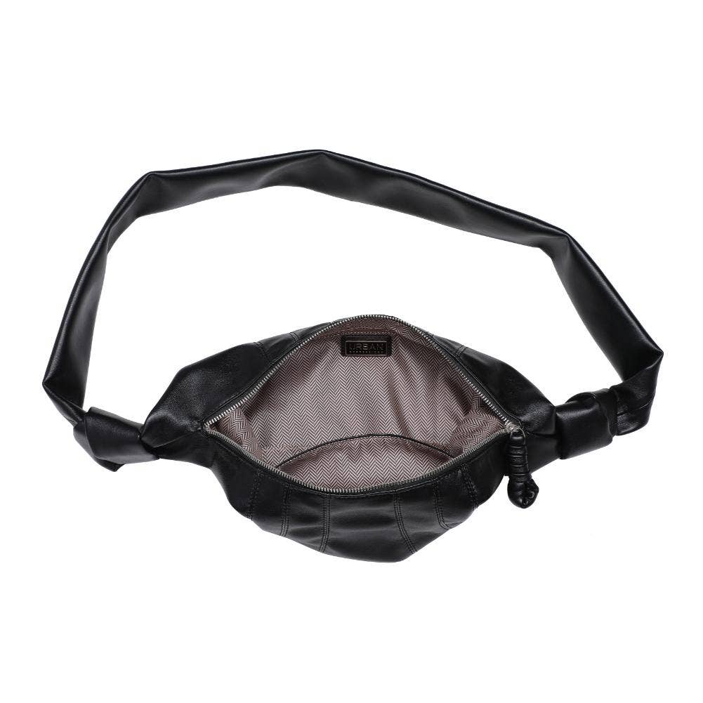 Croissant Shape Crossbody-Black