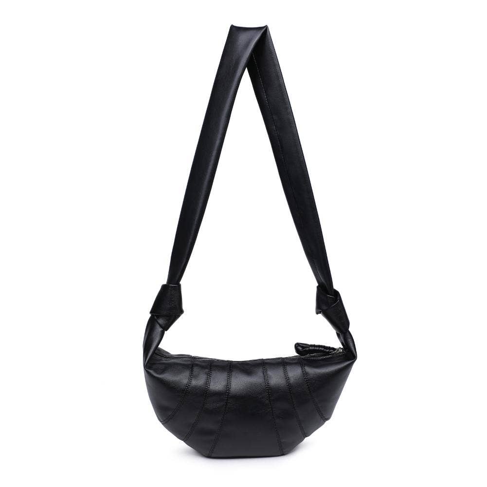 Croissant Shape Crossbody-Black