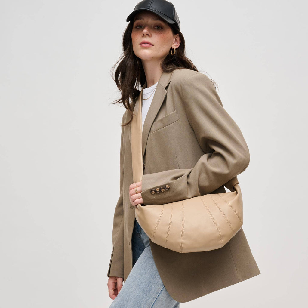 Croissant Shape Crossbody-Natural