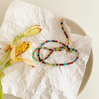 18K Non-Tarnish Beaded Multi Color Necklace