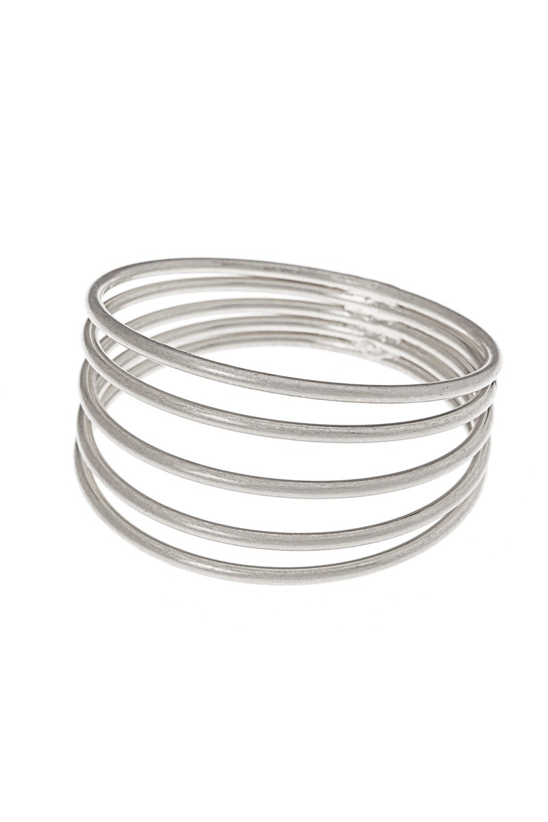 Spiral Cuff Bracelet-Silver